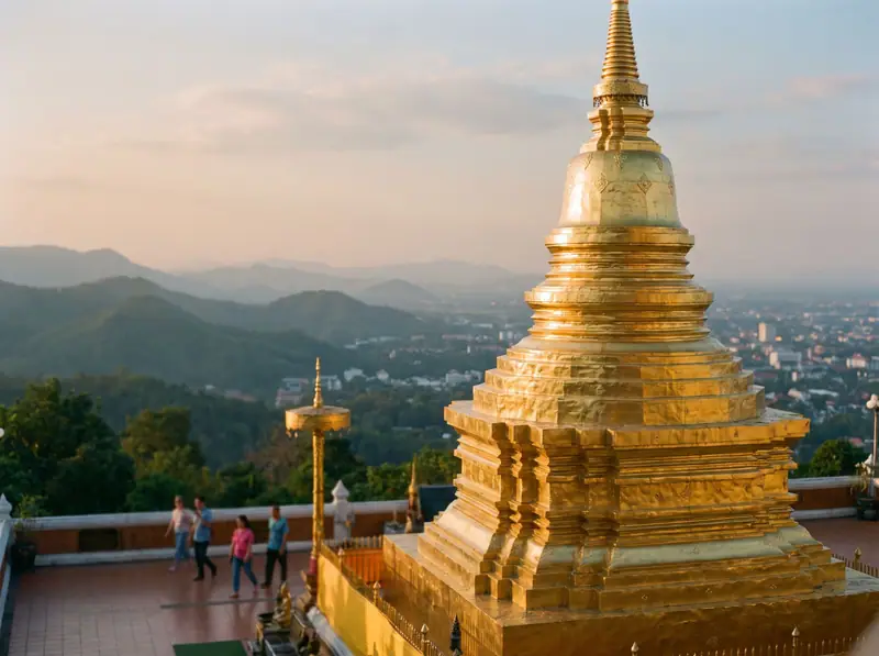 Golden chedi of Wat Phra That Doi Suthep above Chiang Mai